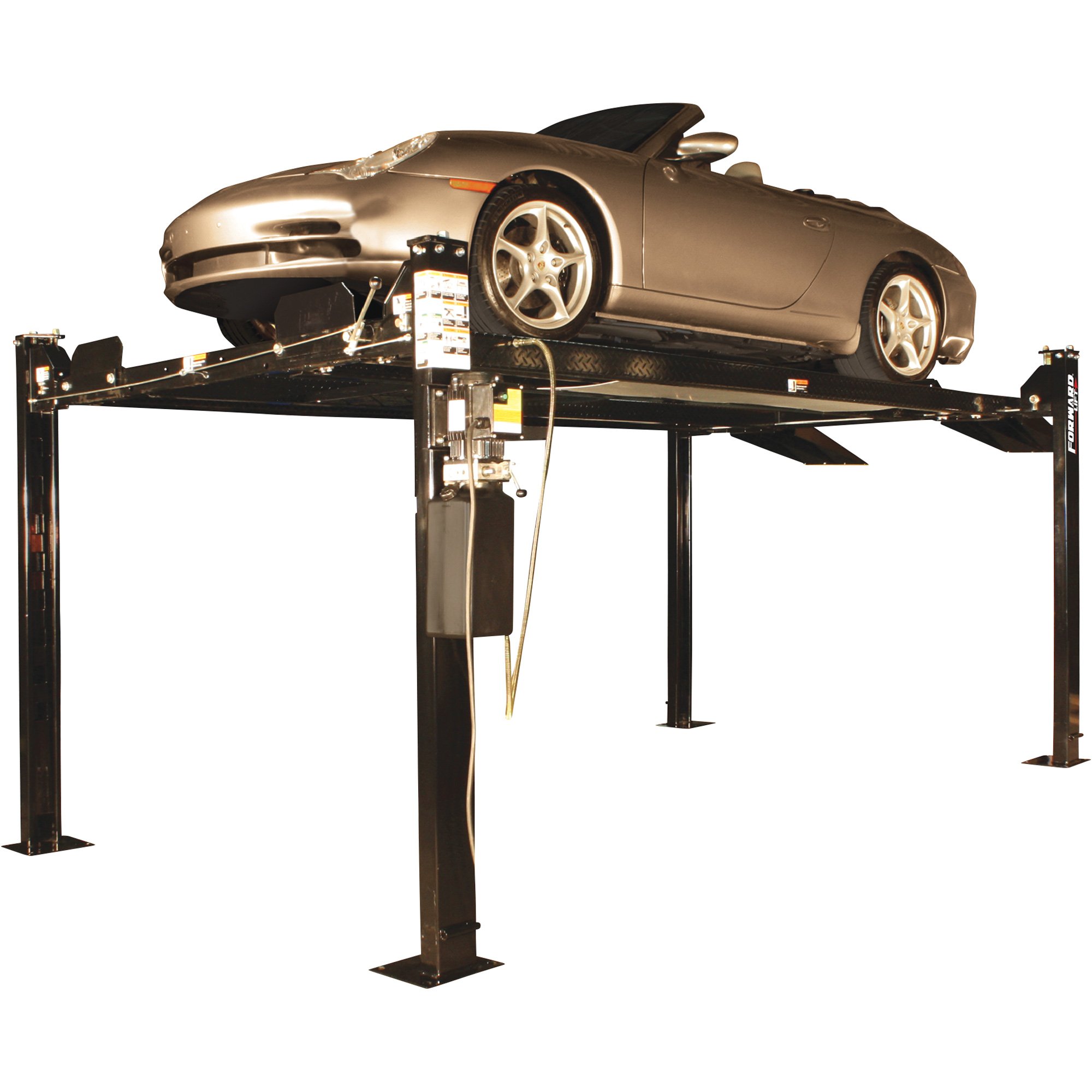 Forward Lift 4-Post Truck and Car Lift — 8000 Lb. Capacity, Black, Model# EFP8P000M
